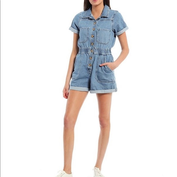 Gianni Bini Denim Romper - Picture 1 of 4
